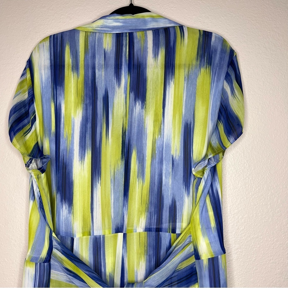 Evan Picone Blue and Green Patterned Dress - Picture 9 of 11